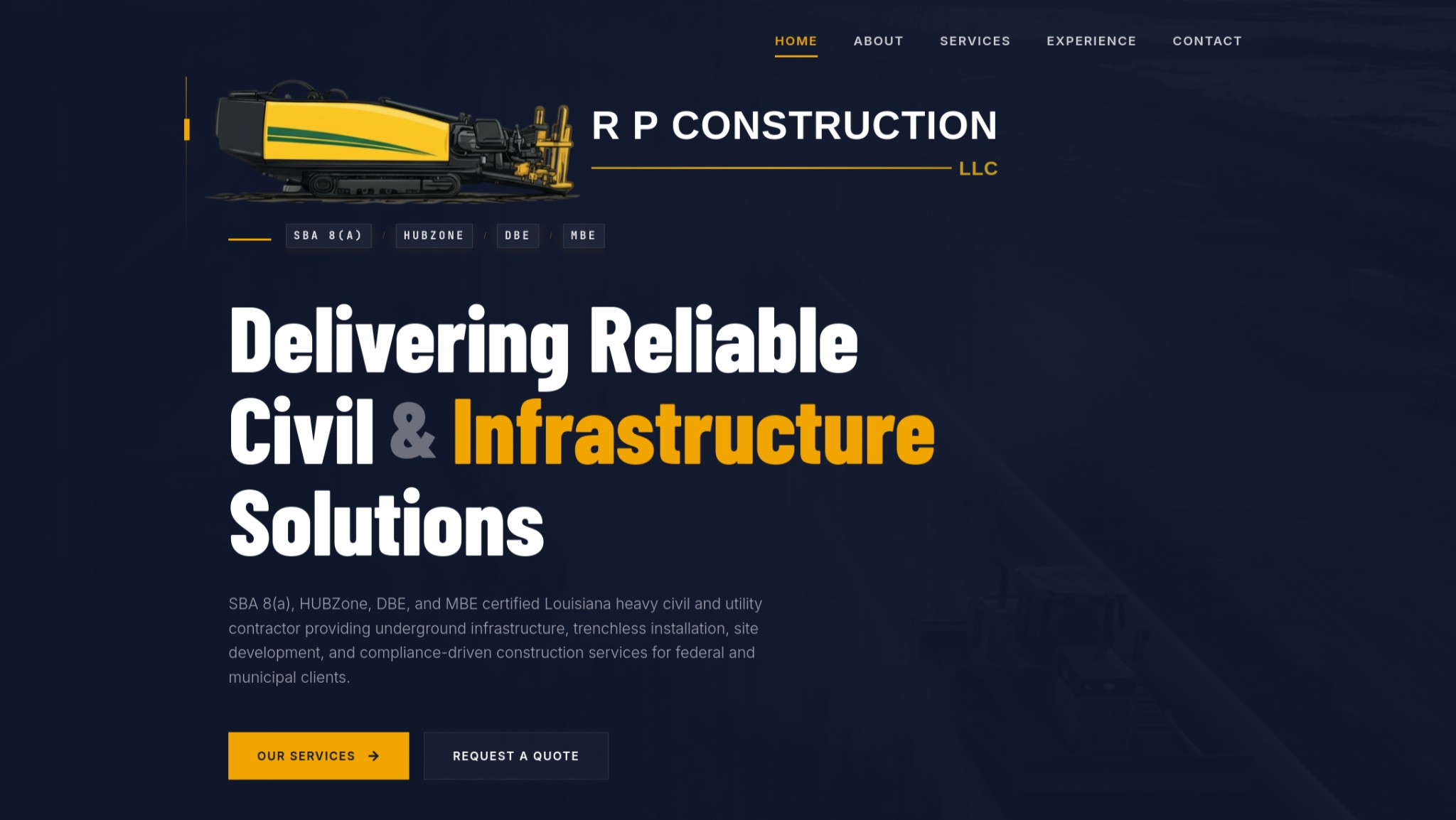 Screenshot of R P Construction